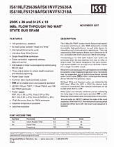 DataSheet IS61NVF25636A pdf